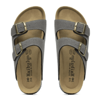 Sandalia Birken Maibulun de ante - Gris