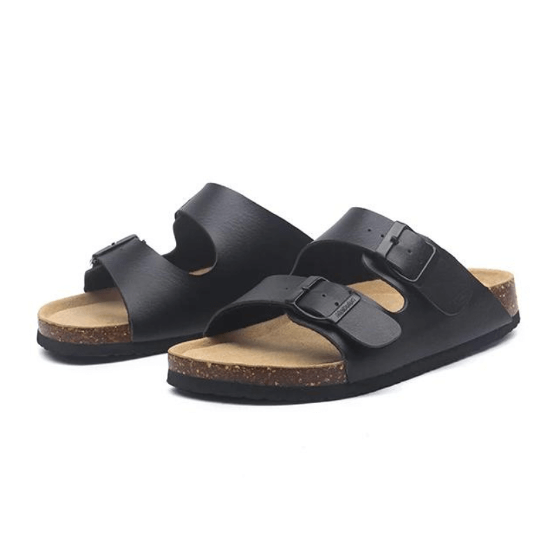 Sandalia Birken Maibulun de piel - Negro